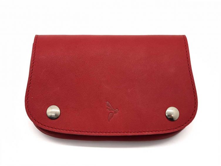 Blague à tabac "Luxe" en cuir rouge - PM-034-01