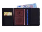 Portefeuille anti-RFID en cuir marine- 949 X