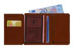 Portefeuille anti-RFID en cuir cognac - 949 X