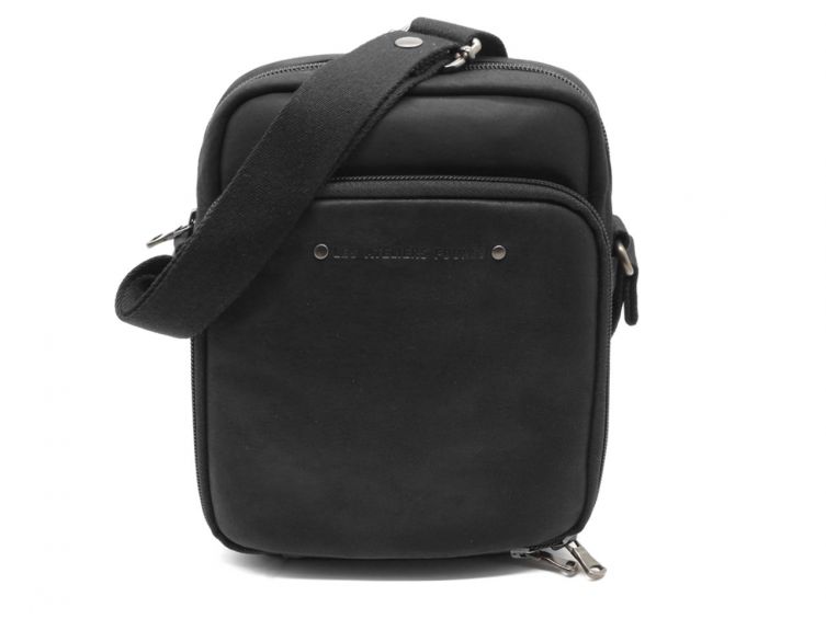 Sacoche à bandoulière en cuir noir - 9403