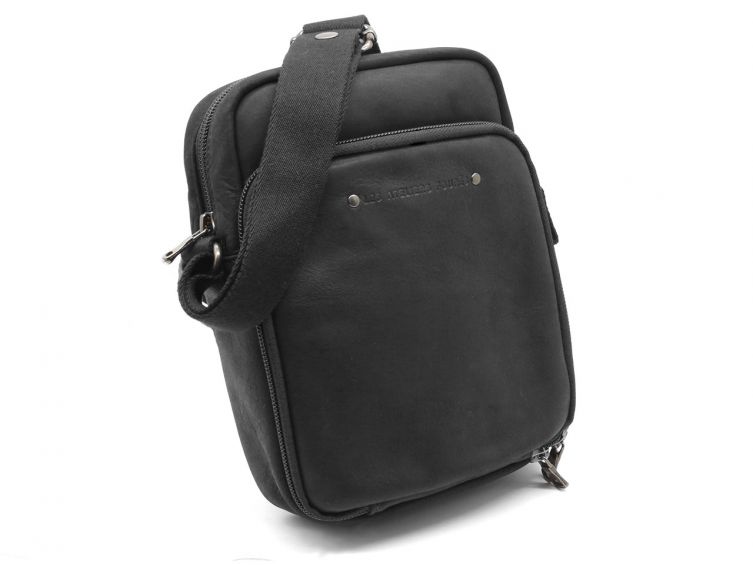 Sacoche à bandoulière en cuir noir - 9403