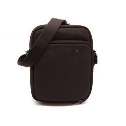 Sacoche à bandoulière en cuir marron foncé - 9403