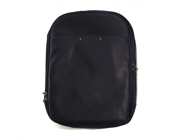 Sac à dos en cuir marine - 9448