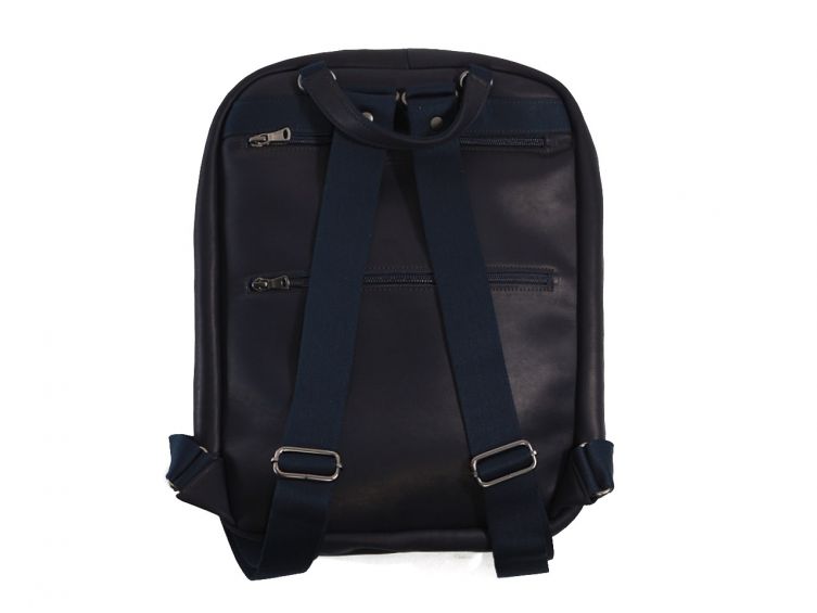 Sac à dos en cuir marine - 9448