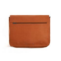 Gibecière à rabat en cuir fauve - 9490