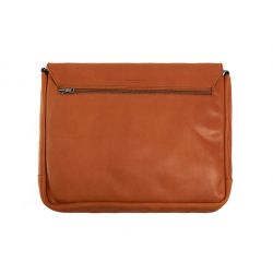 Gibecière à rabat en cuir fauve - 9490