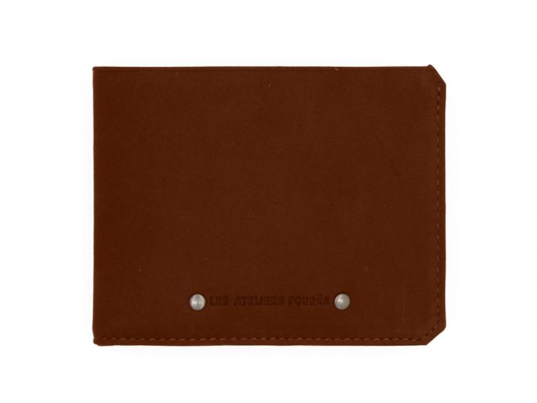 Portefeuille anti-RFID en cuir cognac - 9110 X