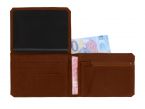 Portefeuille anti-RFID en cuir cognac - 9110 X