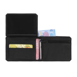 Portefeuille anti-RFID en cuir noir - 9110 X