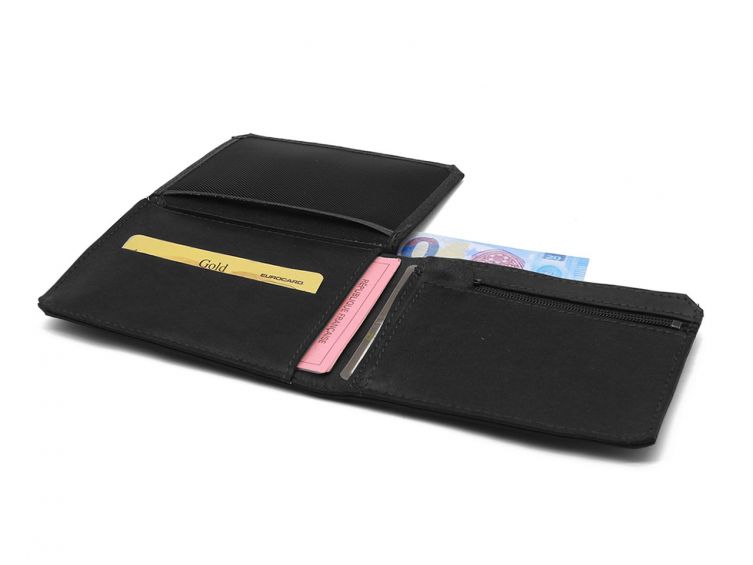Portefeuille anti-RFID en cuir noir - 9110 X