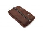 Porte monnaie grain de café en cuir cognac - 9230