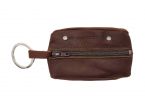 Porte monnaie grain de café en cuir cognac - 9230