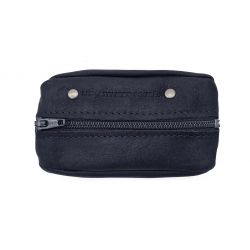 Porte monnaie grain de café en cuir marine - 9230