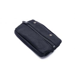Porte monnaie grain de café en cuir marine - 9230