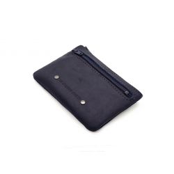 Porte monnaie et carte en cuir marine - 9106