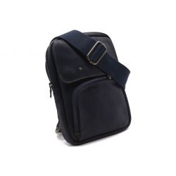 Sacoche en cuir marine - 9169