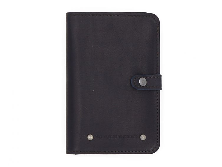 Portefeuille 2 volets en cuir marine - 901