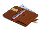 Portefeuille 2 volets en cuir fauve- 901