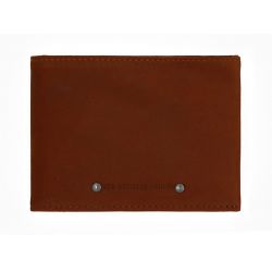 Portefeuille à l'italienne en cuir fauve - 955
