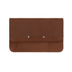 Compagnon format Iphone X+ en cuir cognac - 999
