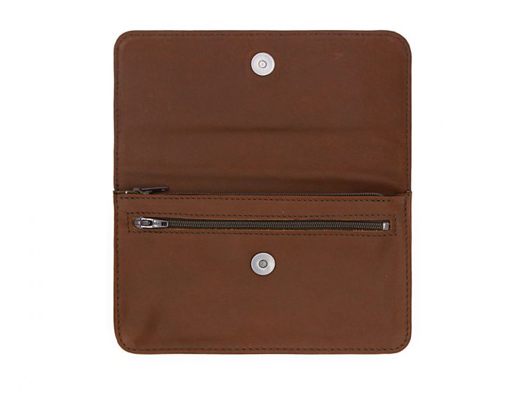 Compagnon format Iphone X+ en cuir cognac - 999