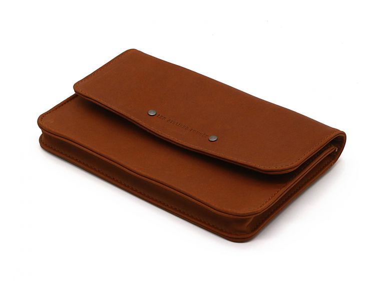Compagnon format Iphone X+ en cuir fauve - 999