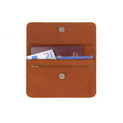 Compagnon format Iphone X+ en cuir fauve - 999