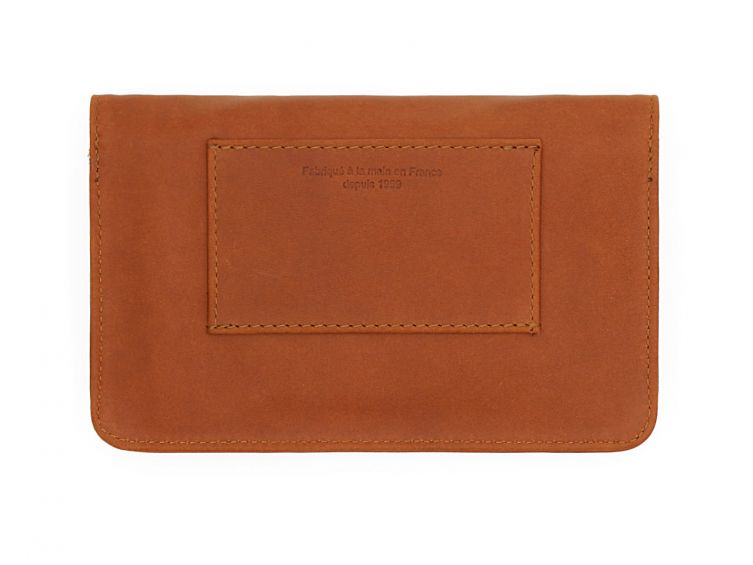 Compagnon format Iphone X+ en cuir fauve - 999
