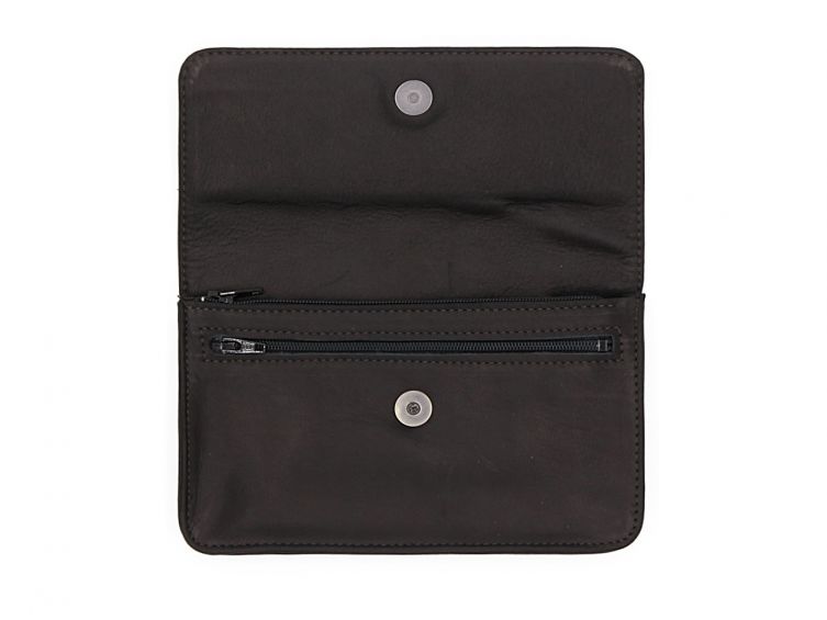 Compagnon format Iphone X+ en cuir noir - 999