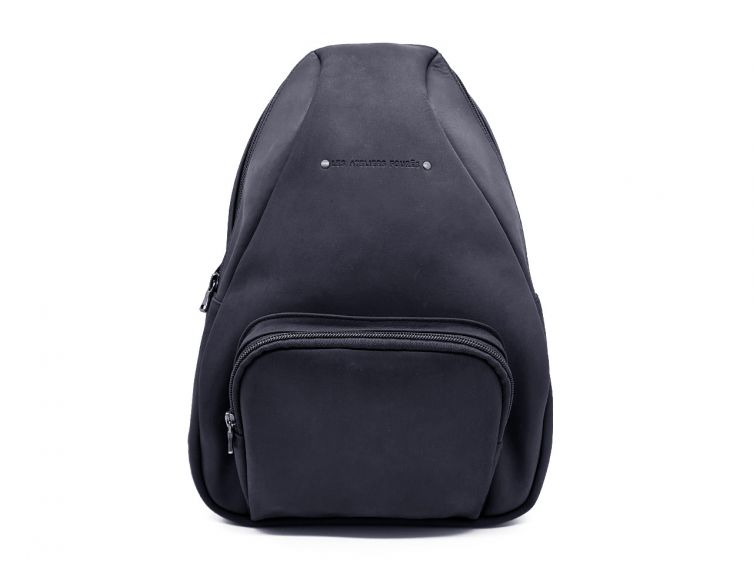 Sac à dos poire en cuir marine - 9319