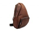 Sac à dos poire en cuir cognac - 9319