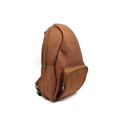 Sac à dos poire en cuir fauve - 9319