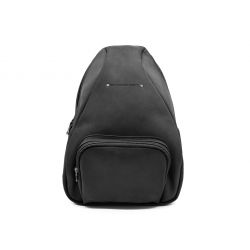 Sac à dos poire en cuir noir - 9319