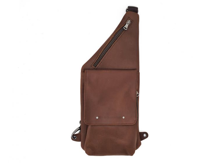 Sacoche épaule holster en cuir cognac - 9510