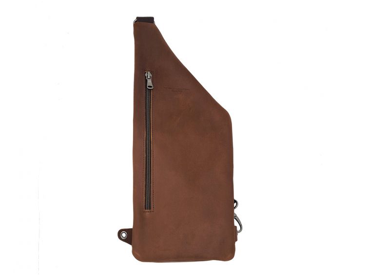 Sacoche épaule holster en cuir cognac - 9510