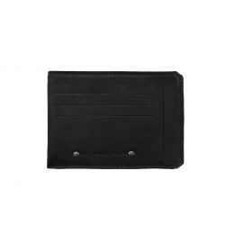 Porte cartes + porte monnaie en cuir noir - 944