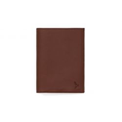 Portefeuille "Luxe" en cuir marron - 15 cm, 3 volets - PM-005-01