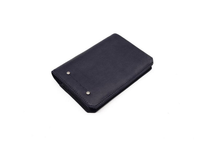 Portefeuille anti-RFID en cuir marine - 9120 X