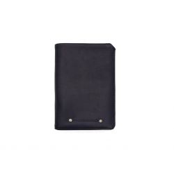 Portefeuille anti-RFID en cuir marine - 9120 X