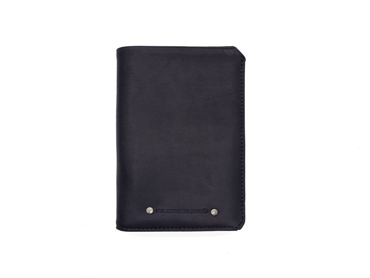 Portefeuille anti-RFID en cuir marine - 9120 X