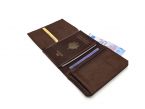 Portefeuille anti-RFID en cuir cognac - 9120 X