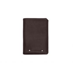Portefeuille anti-RFID en cuir marron foncé - 9120 X