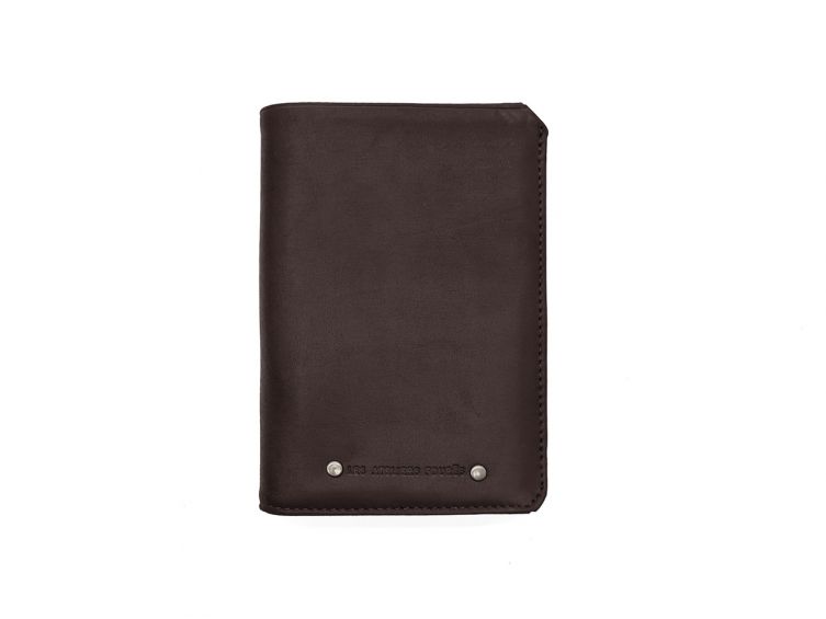 Portefeuille anti-RFID en cuir marron foncé - 9120 X