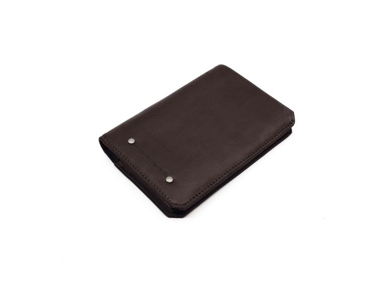 Portefeuille anti-RFID en cuir marron foncé - 9120 X