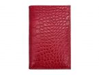 Portefeuille en cuir imitation croco - rouge - 131
