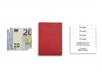 Porte-cartes compact "Luxe" tout cuir rouge - PM-038-01