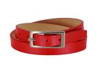 Bracelet en cuir rouge, double tour - 5095