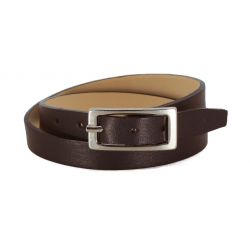 Bracelet en cuir marron foncé, double tour - 5095