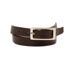Bracelet en cuir marron foncé, double tour - 5095