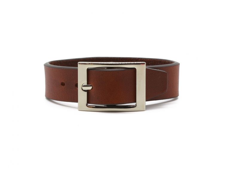 Bracelet en cuir cannelle - 4094